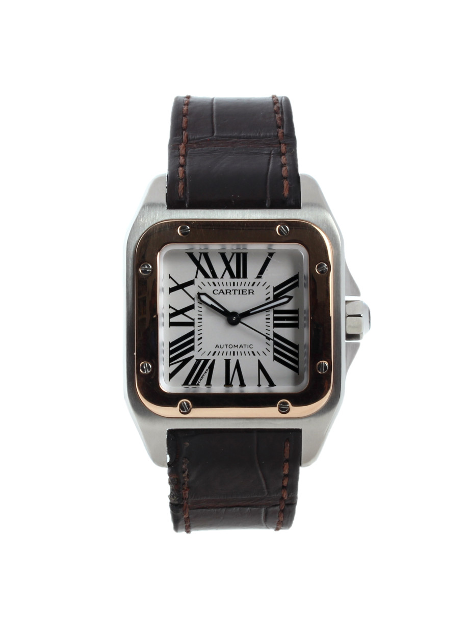 cartier santos medium rose gold